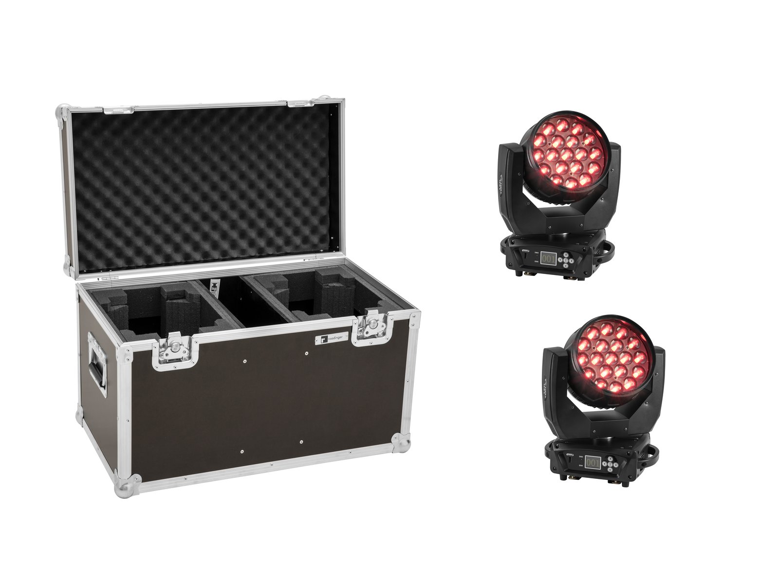 EUROLITE Set 2x LED TMH-X4 Moving-Head Wash Zoom + Case - neonaffair