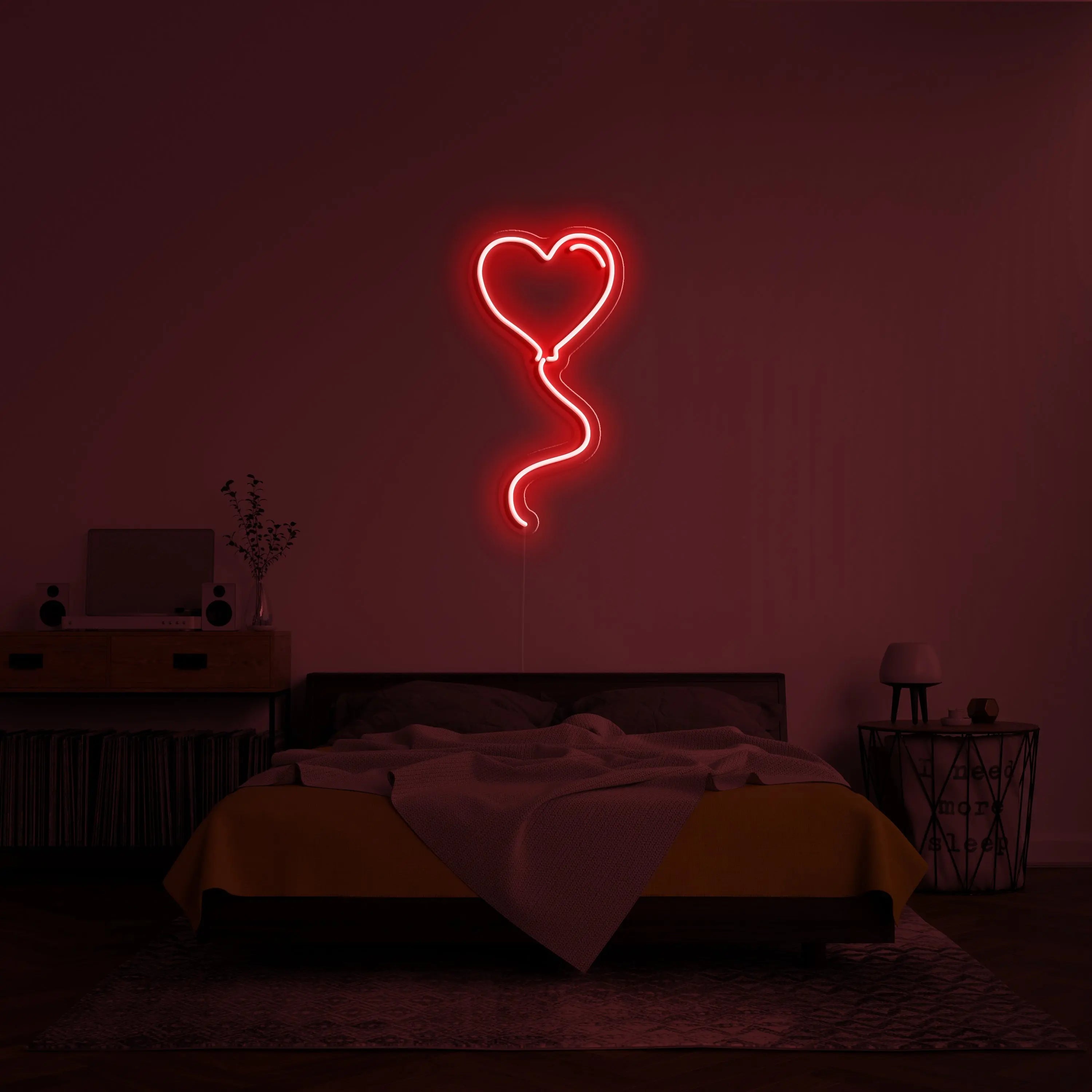 Heart Balloon Neon Sign - neonaffair