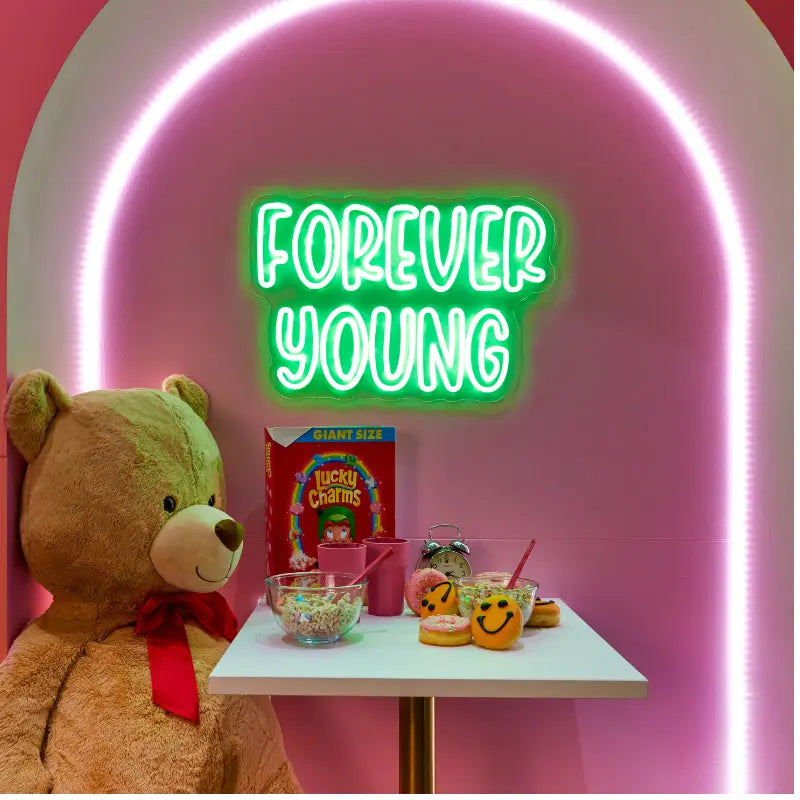 Megano Forever Young LED Neon Sign - neonaffair