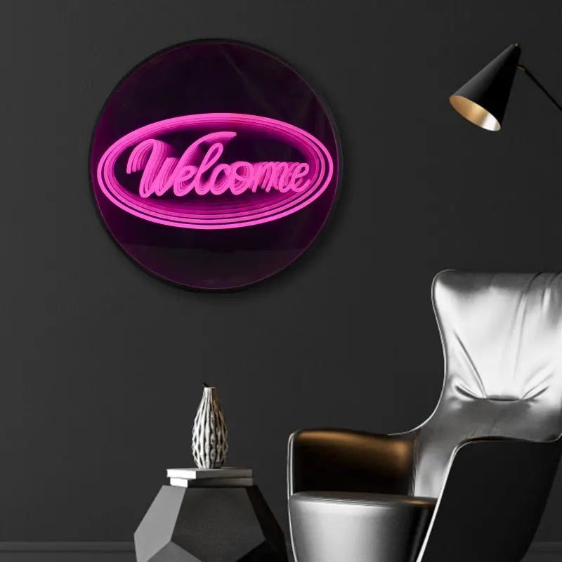 Welcome 3D Infinity LED Neon Sign - neonaffair