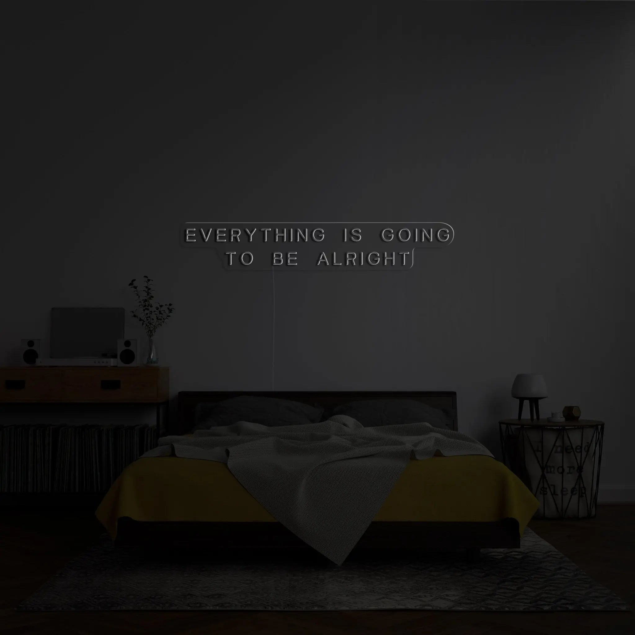 'EVERYTHING IS GOING TO BE ALRIGHT' Neon Sign - neonaffair
