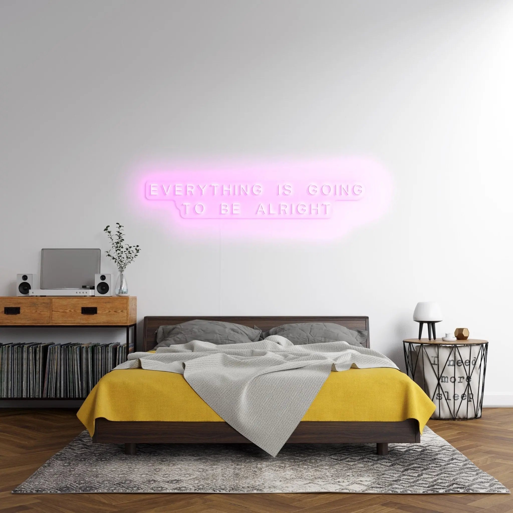 'EVERYTHING IS GOING TO BE ALRIGHT' Neon Sign - neonaffair