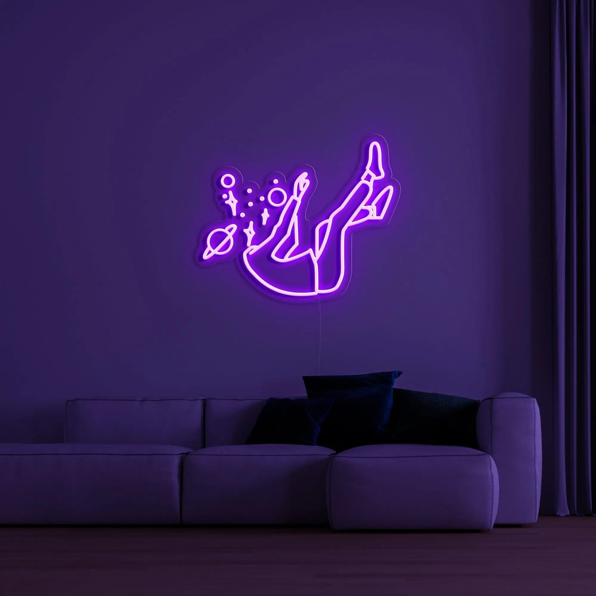 'Falling into Space' Neon Sign - neonaffair
