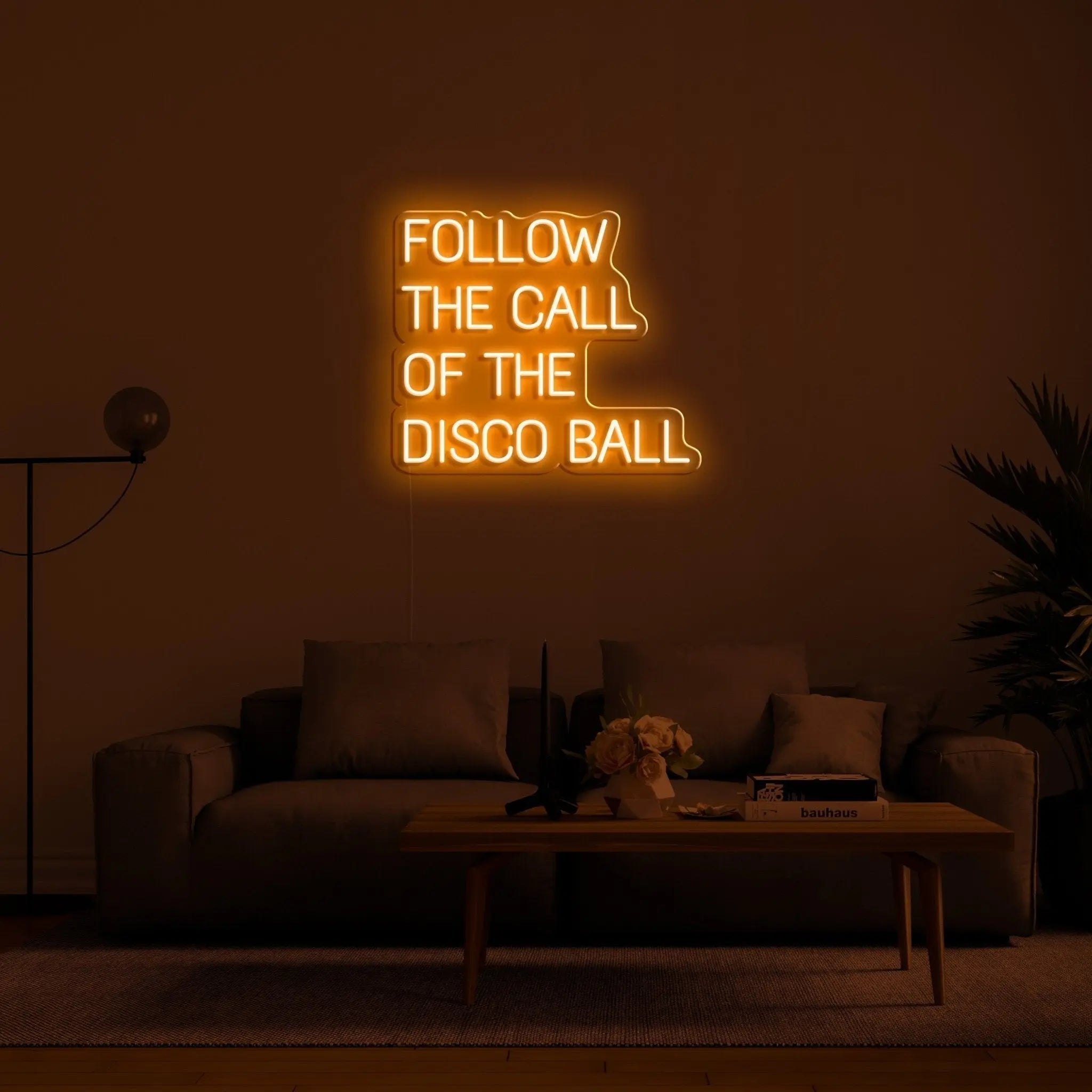 'Follow The Call Of The Disco Ball' LED Neon Sign - neonaffair