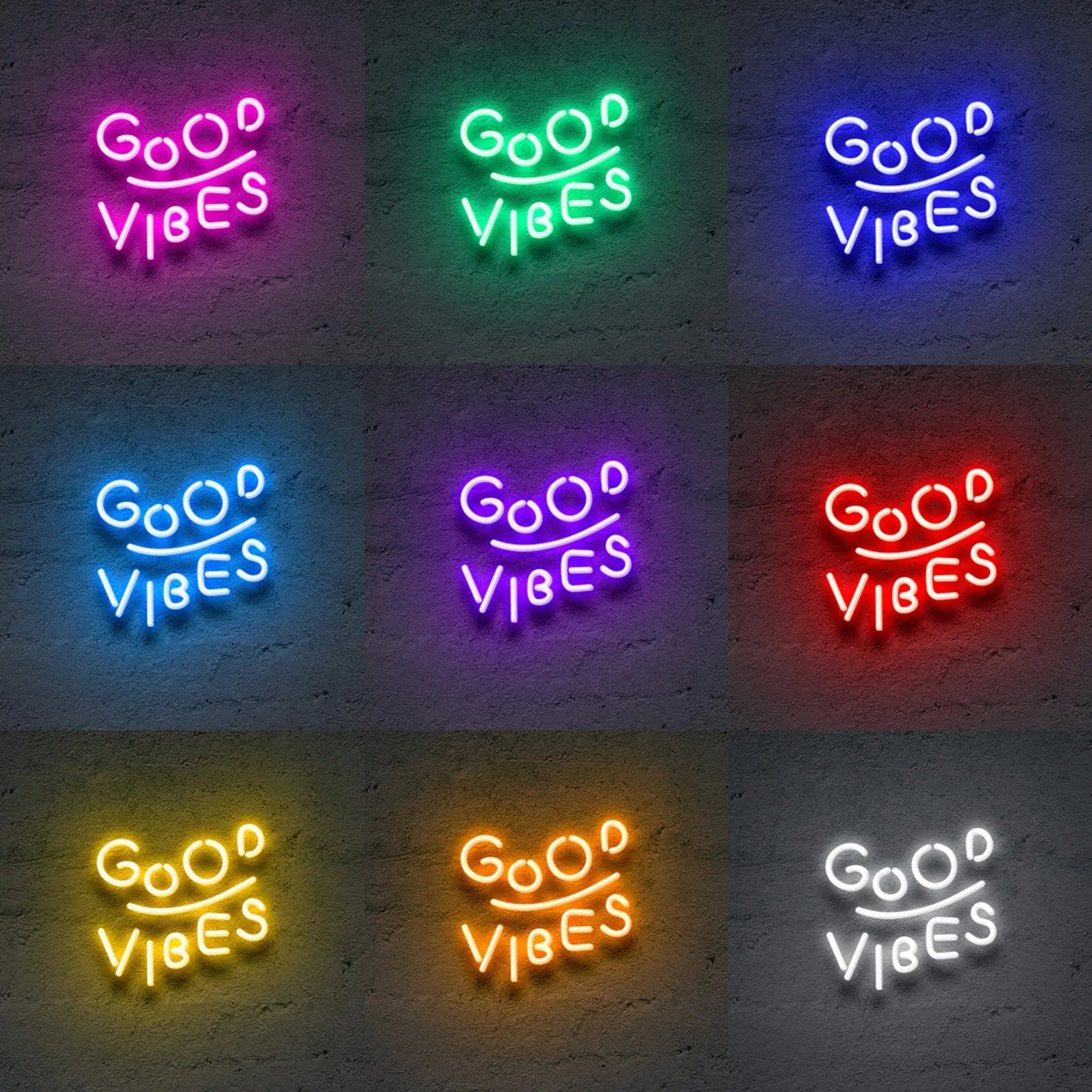 'Good Vibes' v2 Neon Sign - neonaffair