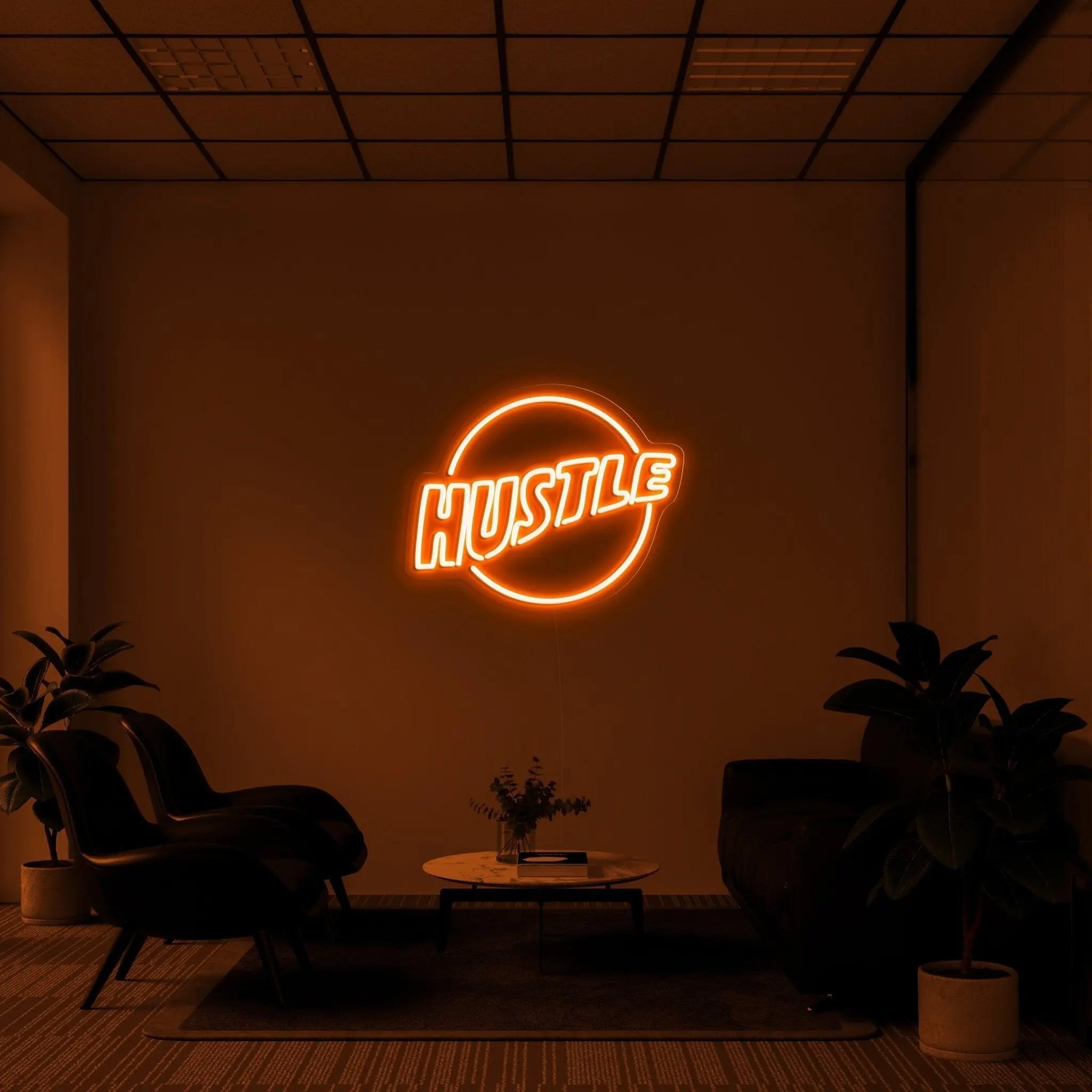 'Hustle Logo' LED Neon Sign - neonaffair