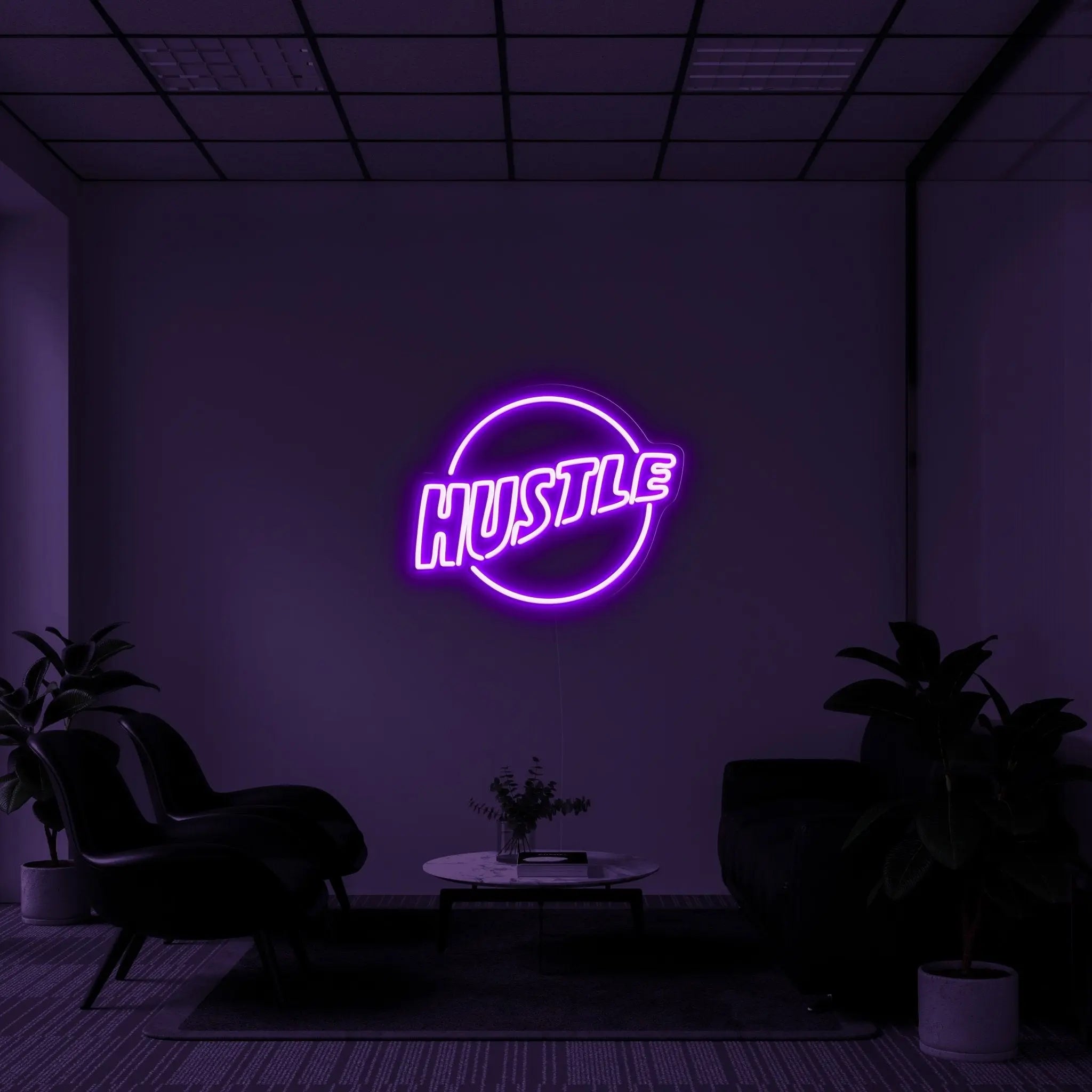'Hustle Logo' LED Neon Sign - neonaffair