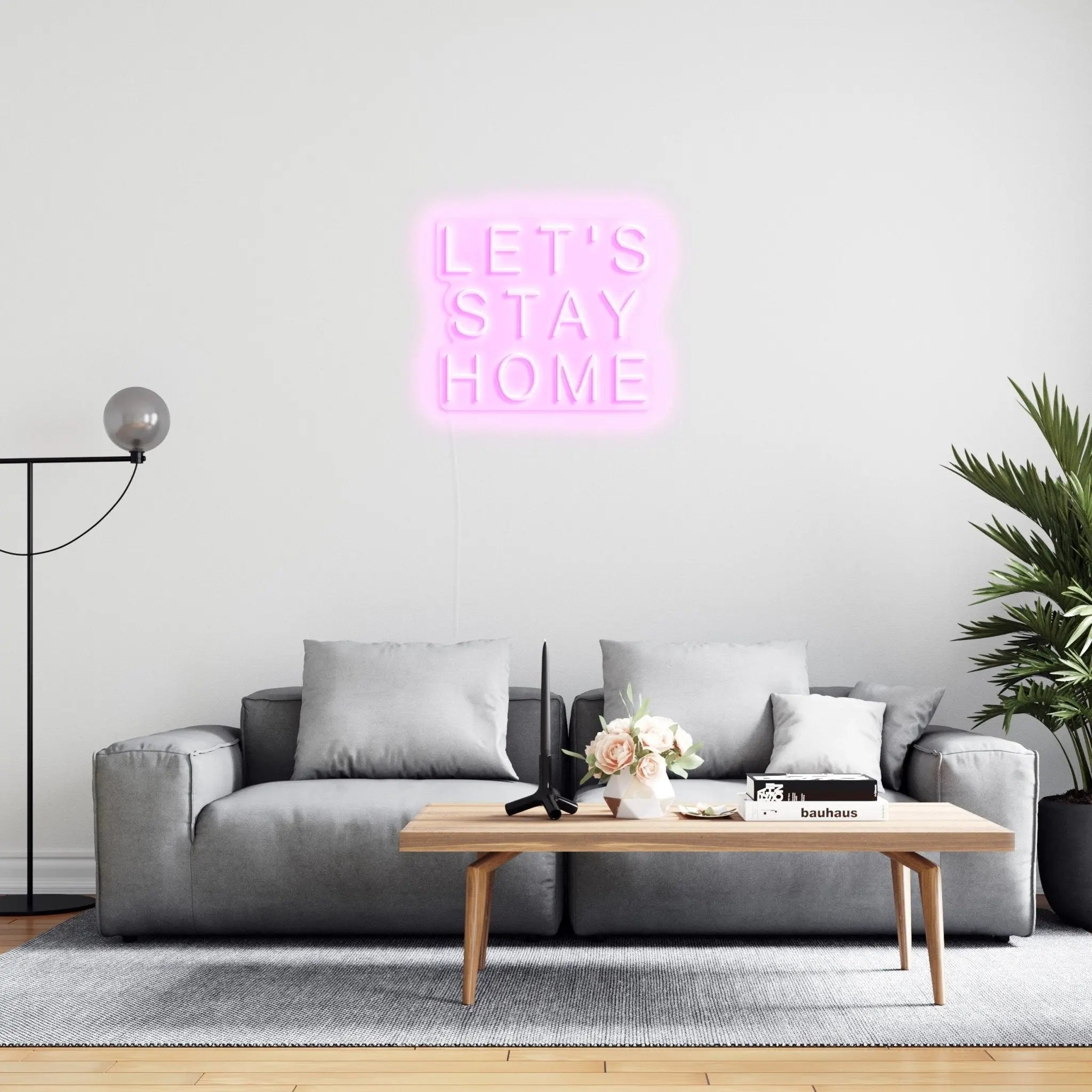 'Let's Stay Home' LED Neon Sign - neonaffair