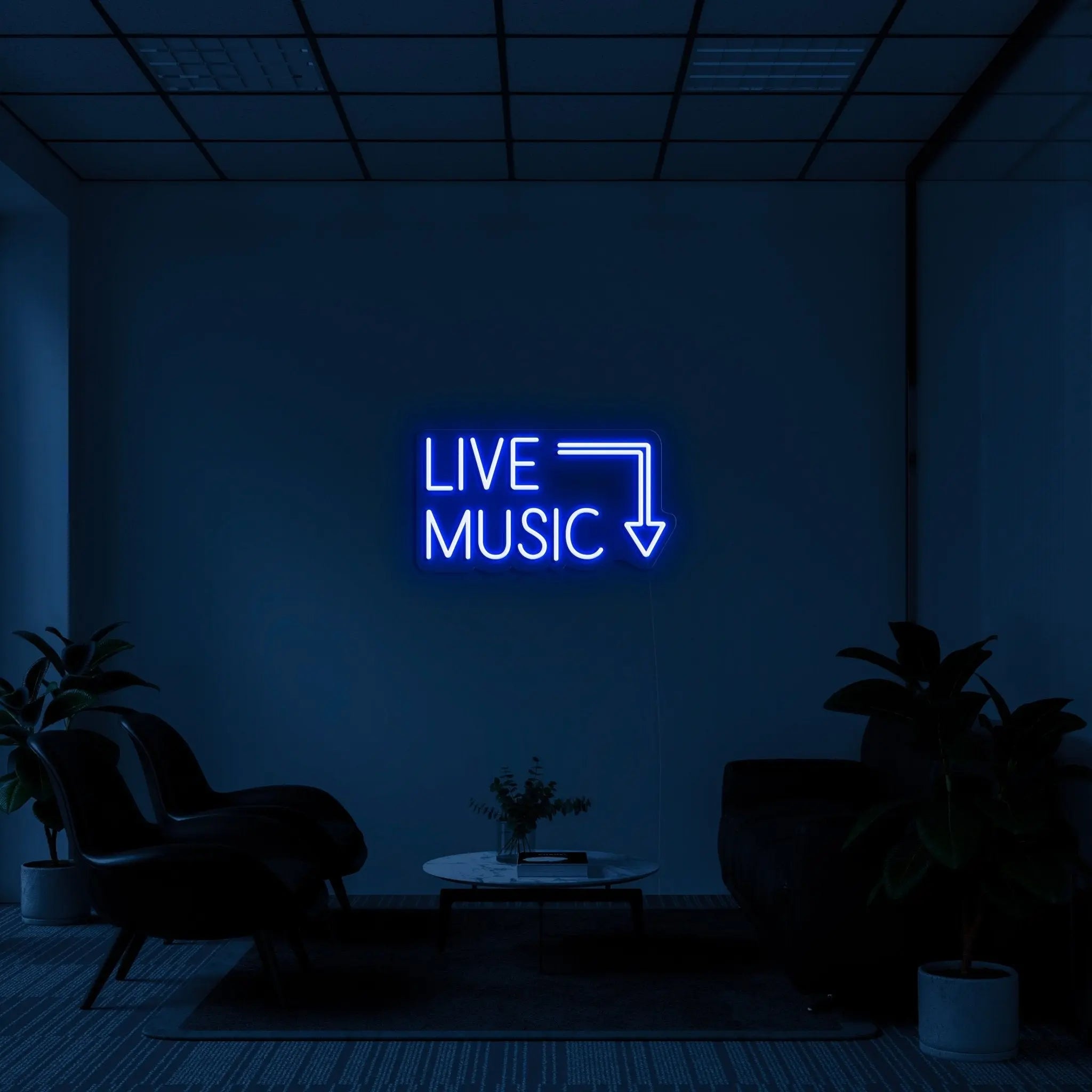 'Live Music' LED Neon Sign - neonaffair