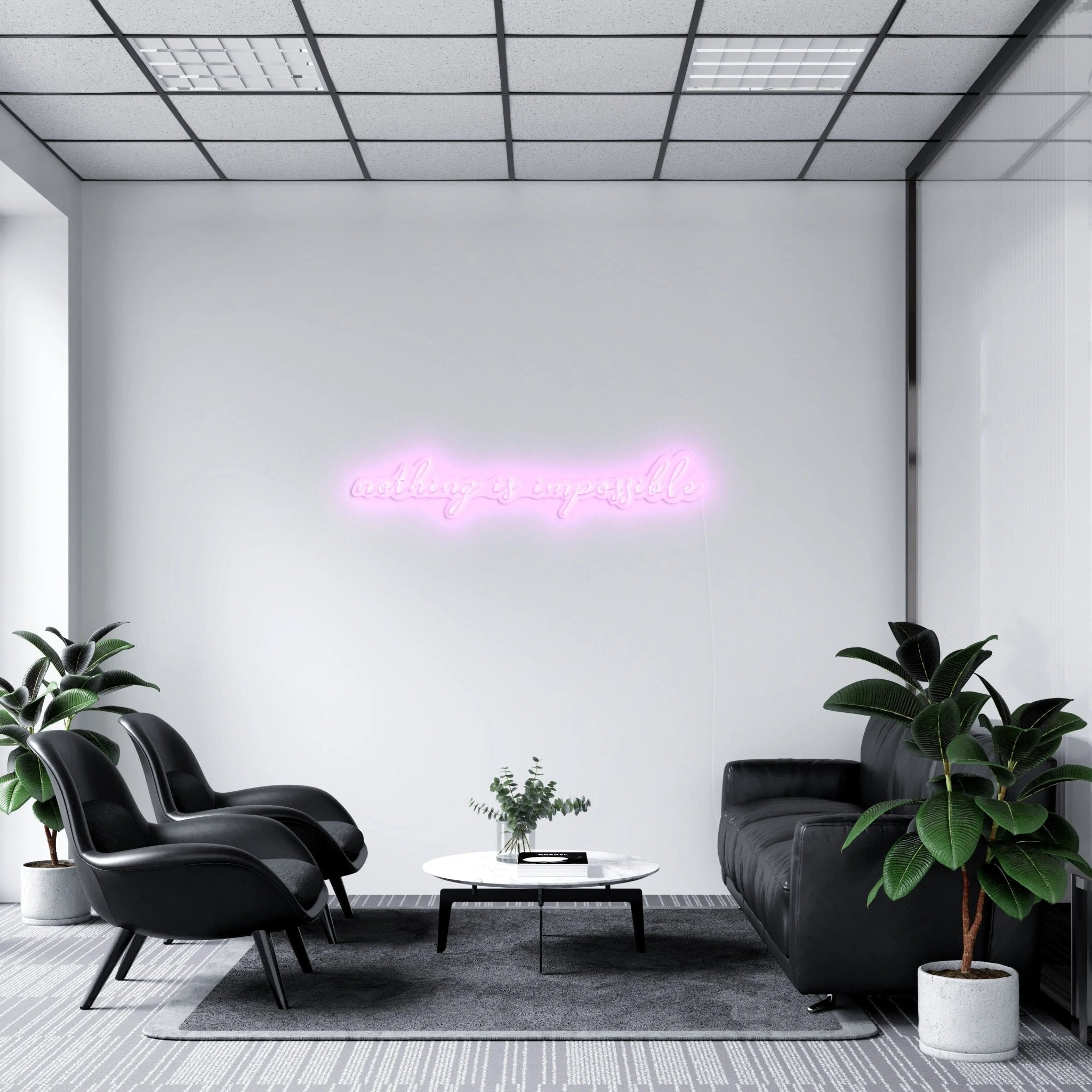 'Nothing Is Impossible' Serif LED Neon Sign - neonaffair