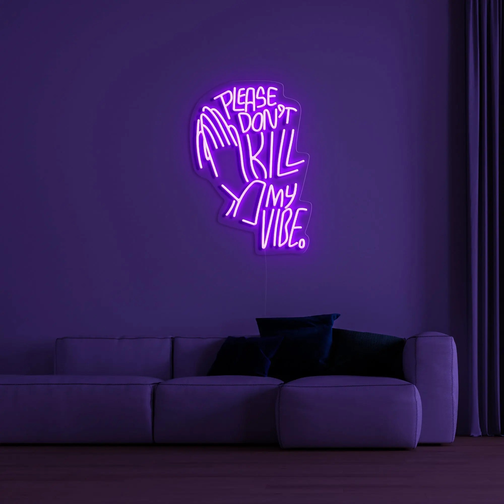 'Please Don't Kill My Vibe' LED Neon Sign - neonaffair