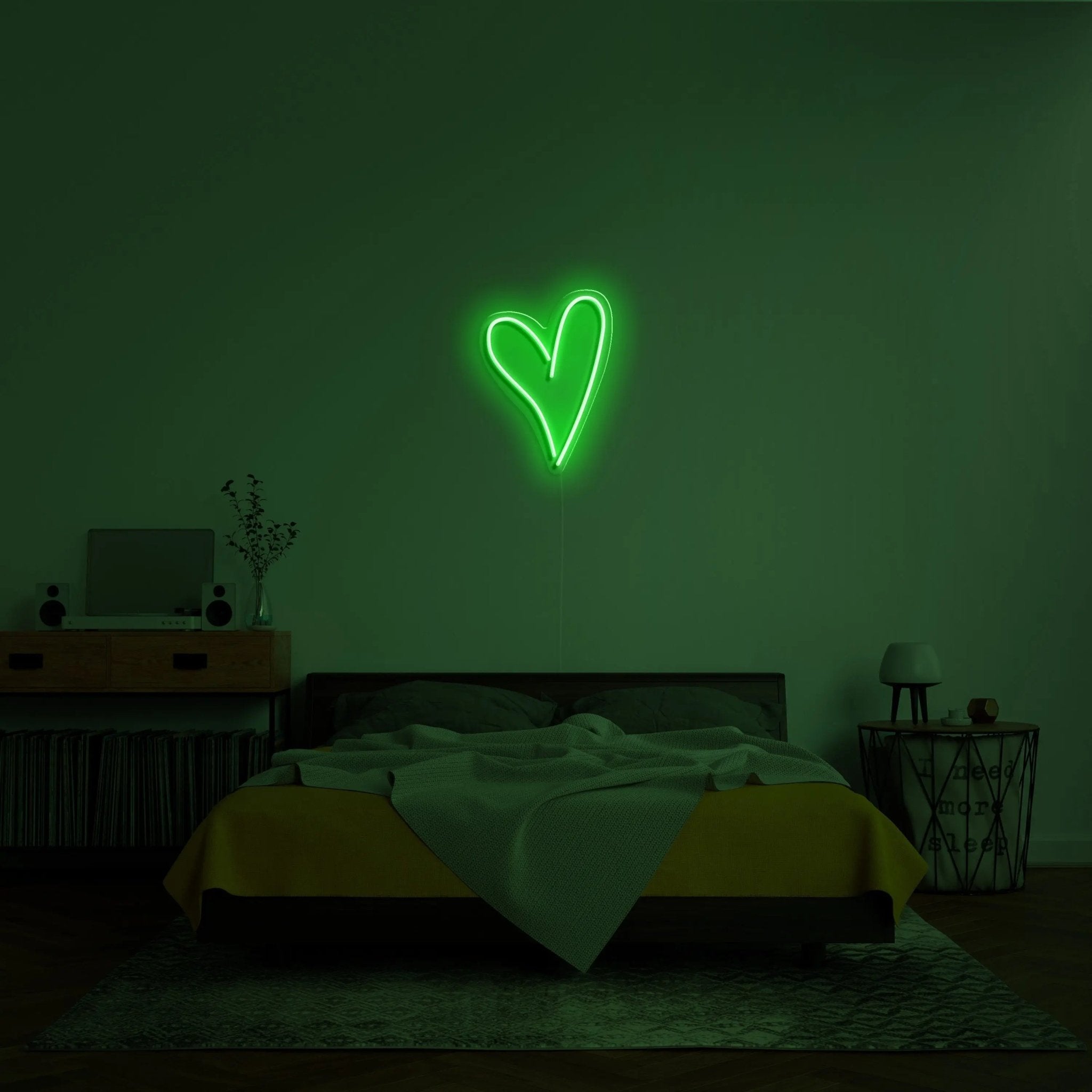 'Script Heart' LED Neon Sign - neonaffair