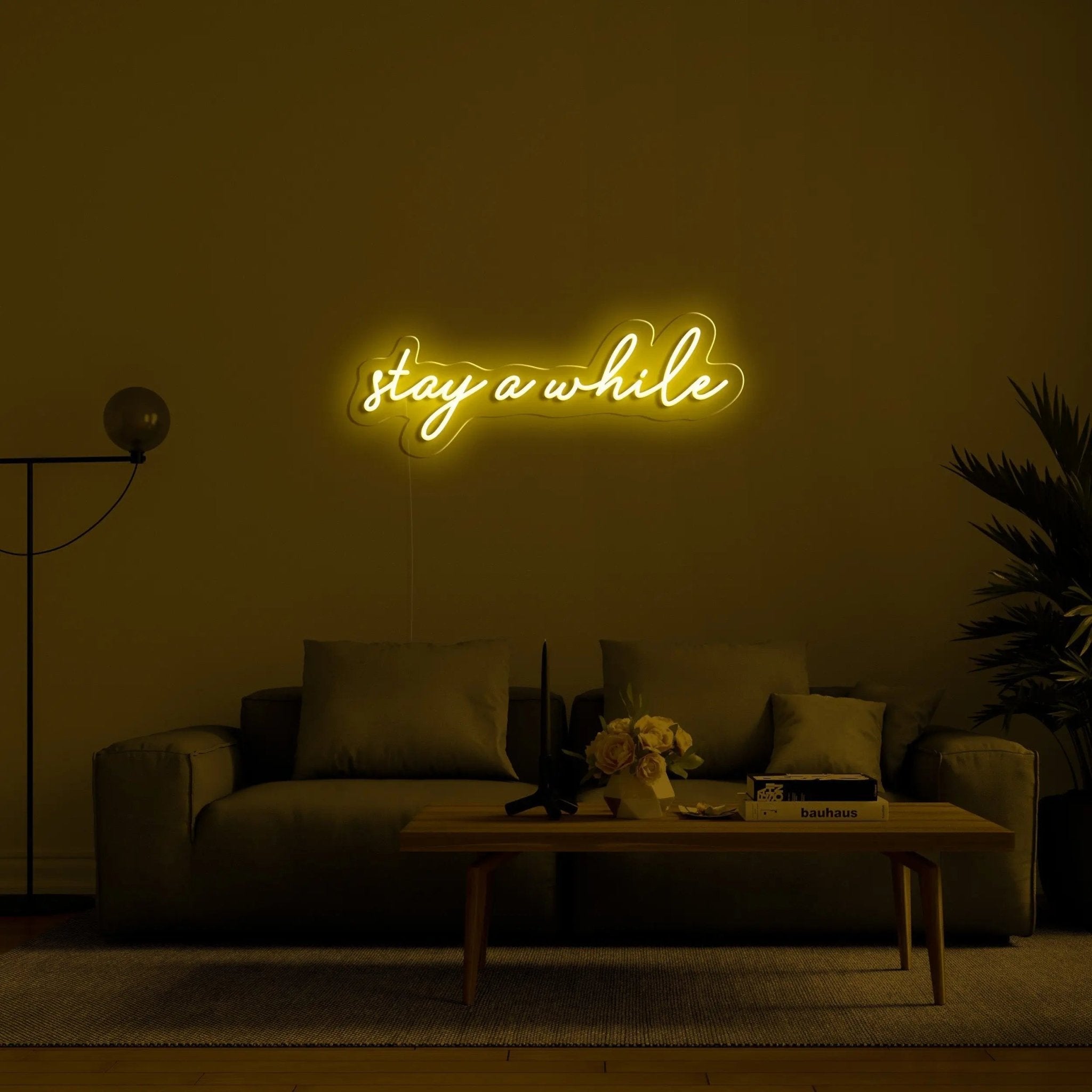 'stay a while' LED Neon Sign - neonaffair