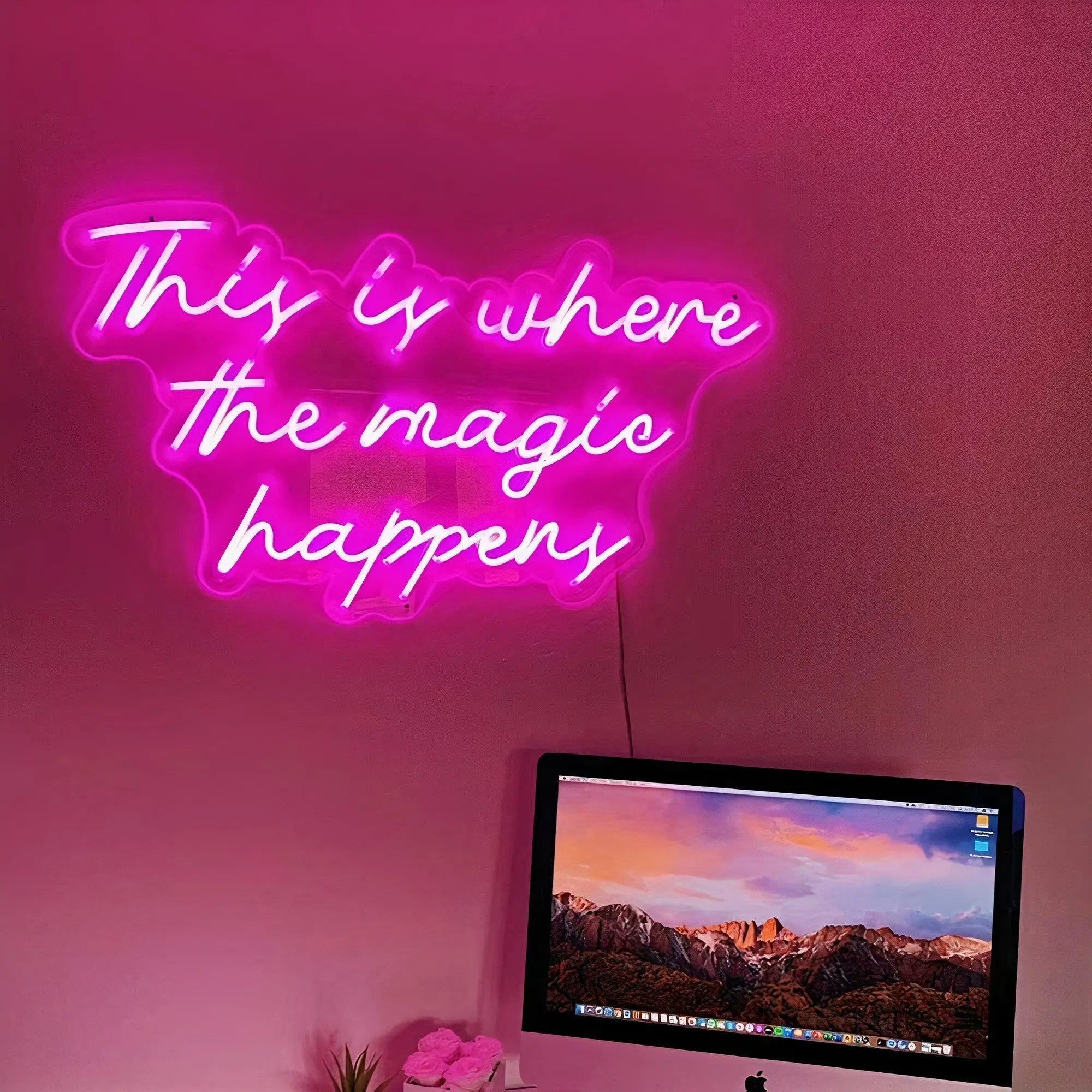'The Magic Happens' LED Neon Sign - neonaffair