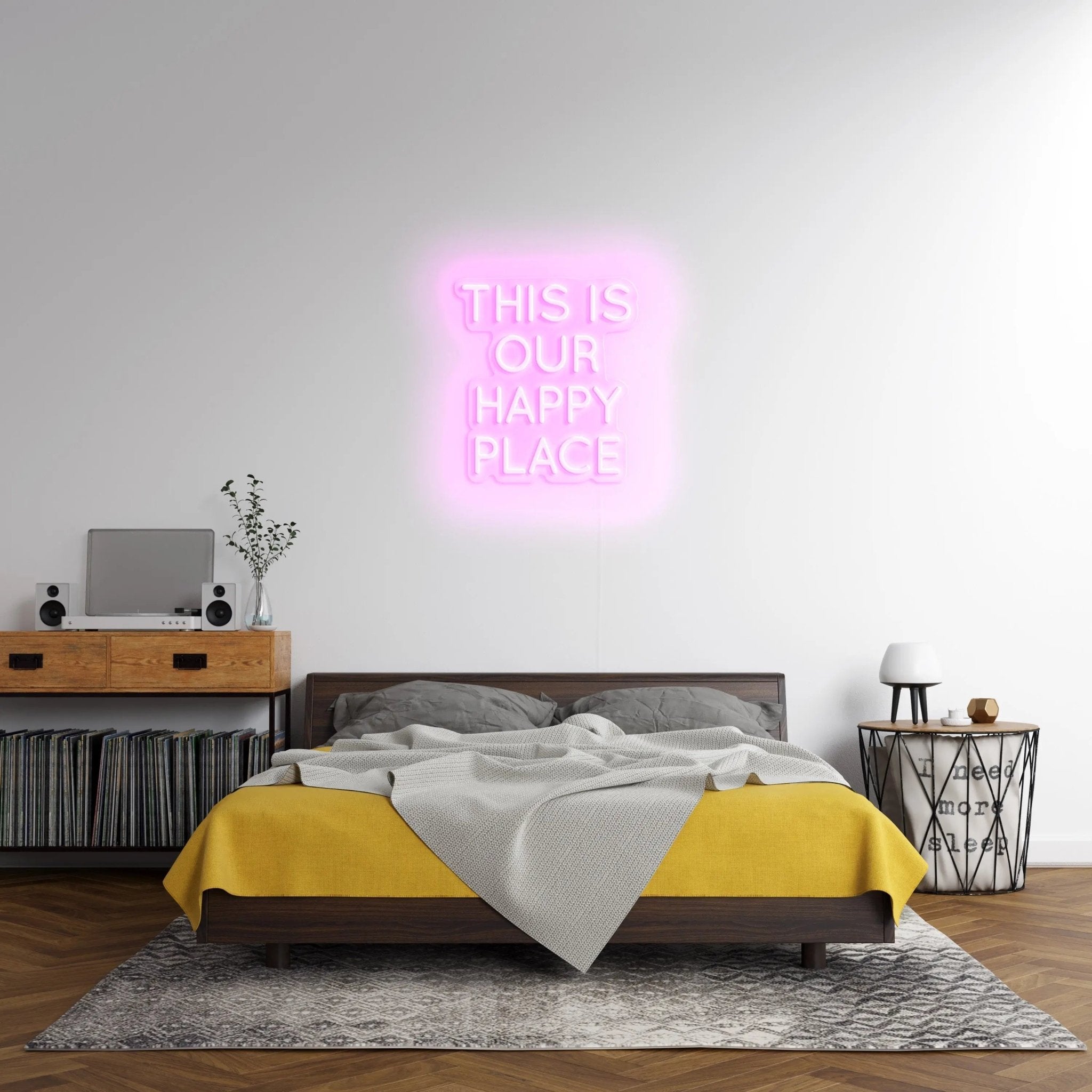 'This Is Our Happy Place' LED Neon Sign - neonaffair