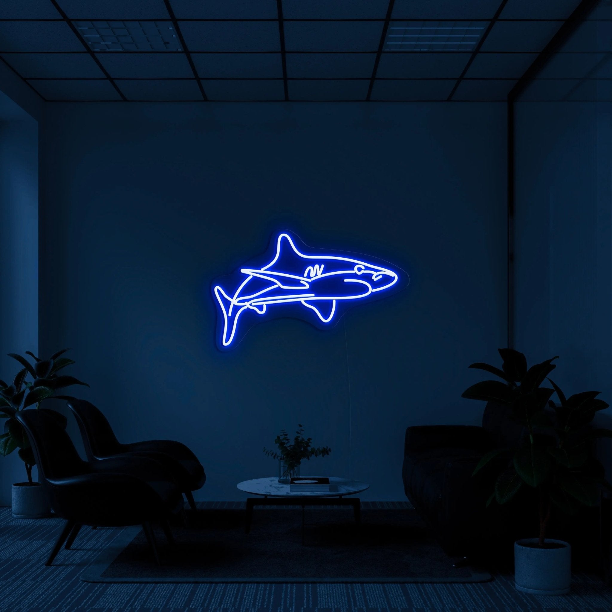 'White Tip Shark' Neon Sign - neonaffair