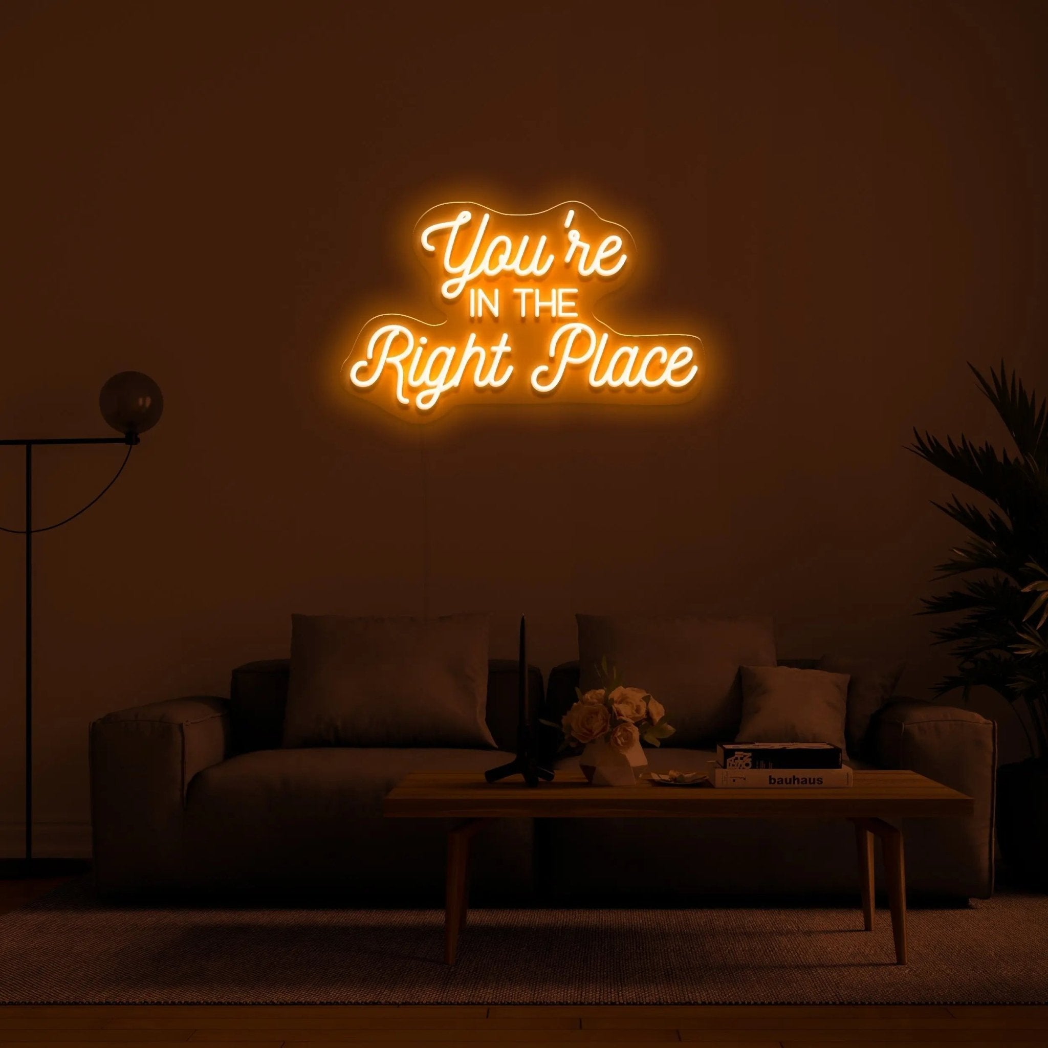 'You're In The Right Place' Neon Sign - neonaffair