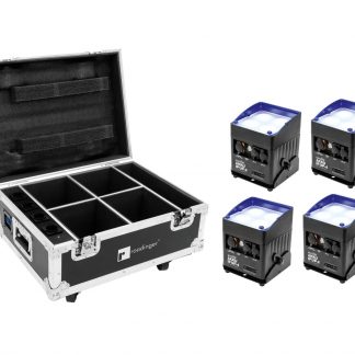 EUROLITE Set 4x AKKU IP UP-4 QCL Spot QuickDMX + Case with charging function - neonaffair