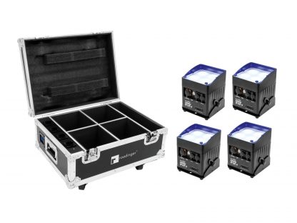 EUROLITE Set 4x AKKU IP UP-4 QCL Spot QuickDMX + Case with charging function - neonaffair