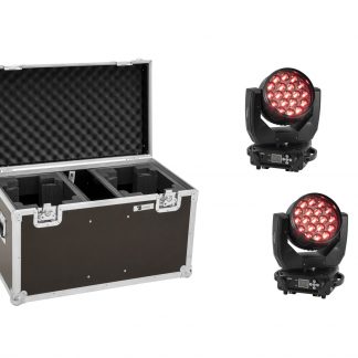 EUROLITE Set 2x LED TMH-X4 Moving-Head Wash Zoom + Case - neonaffair