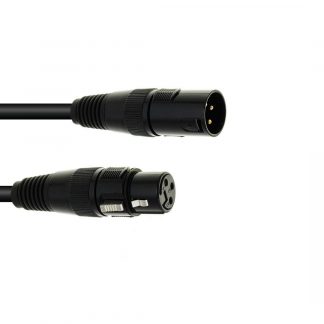 EUROLITE DMX cable XLR 3pin 1m bk - neonaffair