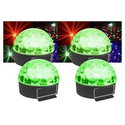 4-PACK MAX MAGIC JELLY DJ BALL DISCO LAMP LJUDSTYRD, 6X1W - neonaffair