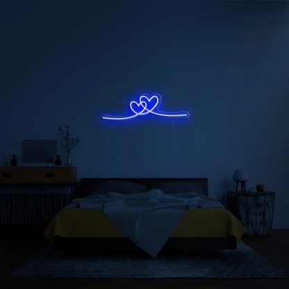 DOUBLE HEART LED NEON SIGN - neonaffair