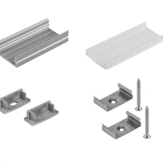 EUROLITE Mounting set U-profile 20mm for LED Strip - neonaffair