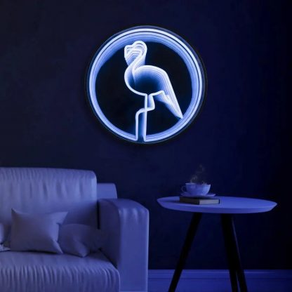 Flamingo 3D Infinity LED Neon Sign - neonaffair