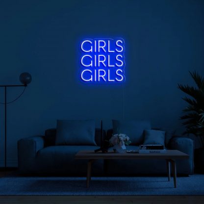 'Girls Girls Girls' LED Neon Sign - neonaffair