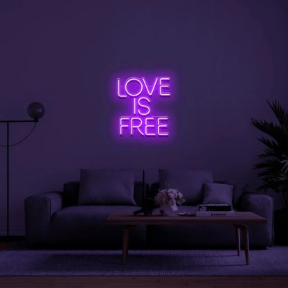 'Love is free' Neon Sign - neonaffair