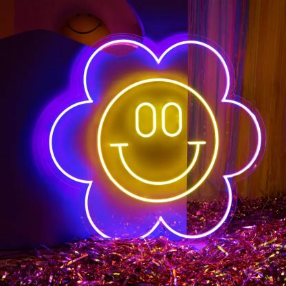 Megano The Happy Flower LED Neon Sign - neonaffair