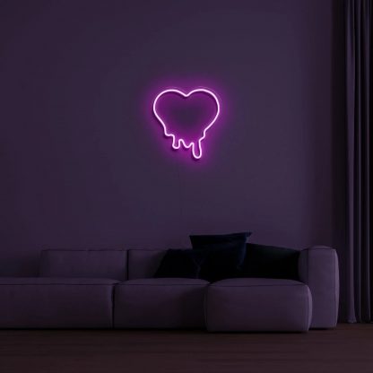 Melting Heart LED Neon Sign - neonaffair