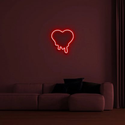 Melting Heart LED Neon Sign - neonaffair