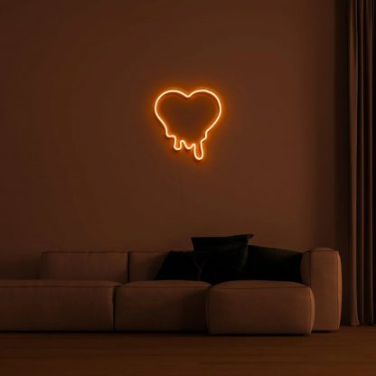 Melting Heart LED Neon Sign - neonaffair