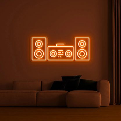 'Music System' LED Neon Sign - neonaffair