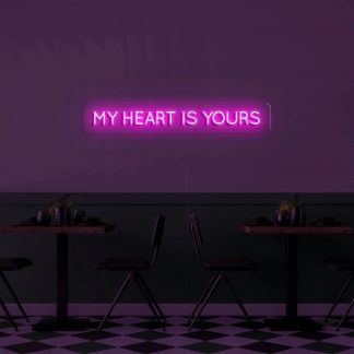 'My heart is yours' LED Neon Sign - neonaffair