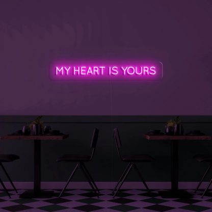 'My heart is yours' LED Neon Sign - neonaffair