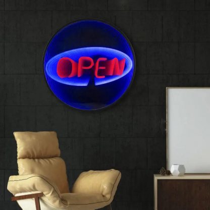 Shop Open 3D Infinity LED Neon Sign - neonaffair