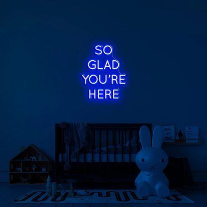 'So glad you're here' LED Neon Sign - neonaffair