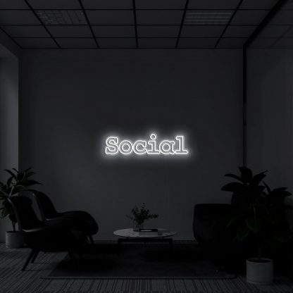 'Social' LED Neon Sign - neonaffair