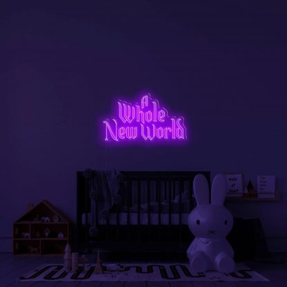 'A whole new world' LED Neon Sign - neonaffair