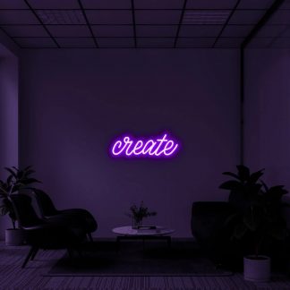 'Create' LED Neon Sign - neonaffair