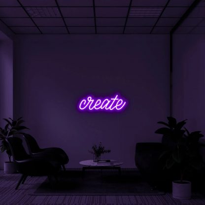 'Create' LED Neon Sign - neonaffair