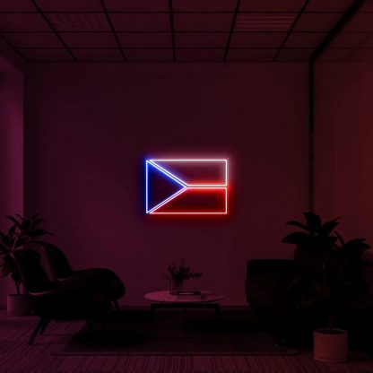 'Czech Republic Flag' LED Neon Sign - neonaffair