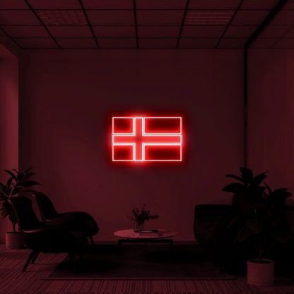 'Denmark Flag' LED Neon Sign - neonaffair