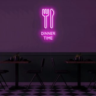 'Dinner Time' LED Neon Sign - neonaffair