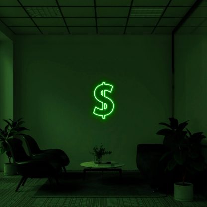 'Dollar sign' LED Neon Sign - neonaffair