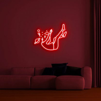 'Falling into Space' Neon Sign - neonaffair