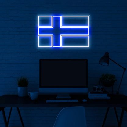 'Finland Flag' LED Neon Sign - neonaffair